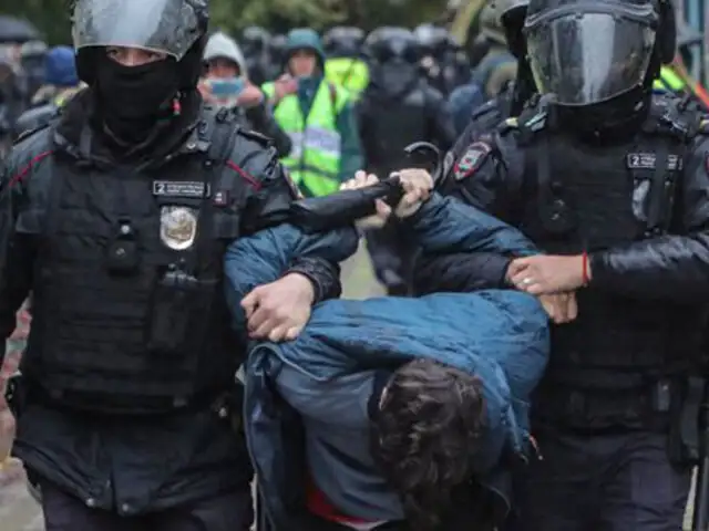 Rusia: más de 700 detenidos dejan nuevas protestas por movilización para ofensiva contra Ucrania
