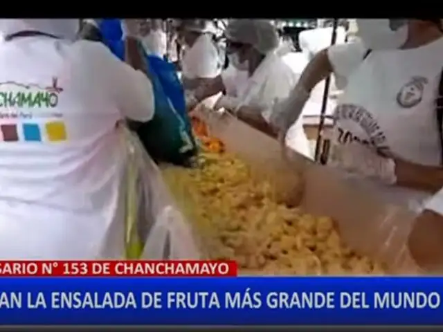 Chanchamayo: preparan ensalada de frutas de 86 metros de largo