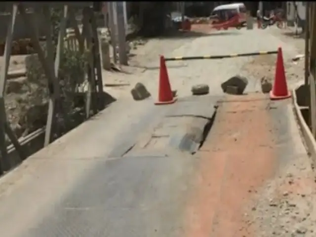 Manchay: cierre de puente por deterioro perjudica a vecinos y conductores