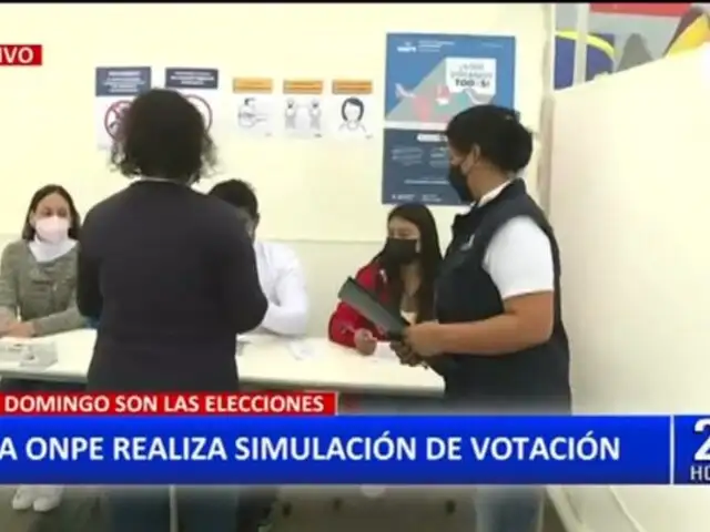Elecciones 2022: ONPE realiza simulación de votación