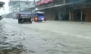 Tarapoto: viviendas y calles inundadas por lluvias torrenciales