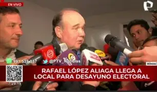 López Aliaga llegó a cerro del Rímac para desayuno electoral: "me bajaron la cuenta de Tik Tok"