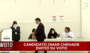 Elecciones 2022: Así fue la votación del candidato Omar Chehade