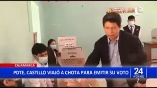 Elecciones 2022: Pedro Castillo viajó hasta Chota para emitir su voto