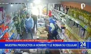 Los Olivos: Falsos clientes roban celular en minimarket