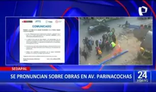 Sedapal se pronuncia tras accidente en obras de la avenida Parinacochas