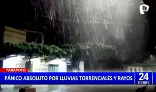 Tarapoto: toldos se desploman durante celebración ante el peso del agua por las lluvias