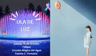 Circuito Mágico del Agua se iluminará de rosa y azul en apoyo al duelo silenciado por muerte perinatal