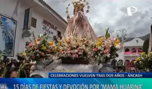 Áncash: tras dos años de ausencia por pandemia milagrosa “Mama Huarina” salió en procesión