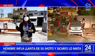 Sicariato en Chiclayo: matan a hombre que arreglaba su moto en grifo frente a su compañera