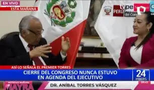 Aníbal Torres: "En ningún momento ha estado en agenda el cierre del Congreso"