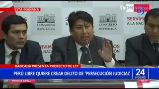 Waldemar Cerrón explica proyecto de ley que busca crear delito de “Persecución Judicial”