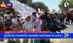 Locura por "Zombie Walk" en Chile: Cientos de disfrazados invaden las calles de Santiago
