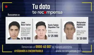 Arequipa: tres prófugos acusados de violación y homicidio son incluidos en lista de los más buscados