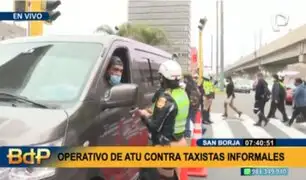 Operativo contra taxistas informales: ATU interviene a choferes sin licencia en Av. Javier Prado