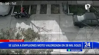 Magdalena: Cámaras captan a delincuente robando moto valorizada en 28 mil soles