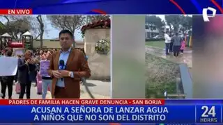 San Borja: acusan a mujer de lanzar agua a niños, aludiendo que "no son de su distrito"