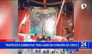 Chepén: Trapecista sufre aparatosa caída durante presentación en circo