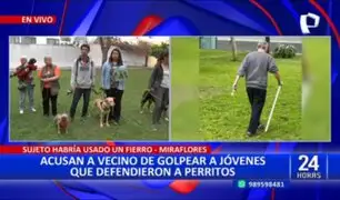 Miraflores: Sujeto agrede con tubo de metal a jóvenes y perritos en parque