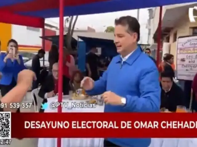 Chehade comparte desayuno electoral con vecinos de La Victoria: "Vengo acá por agradecimiento"
