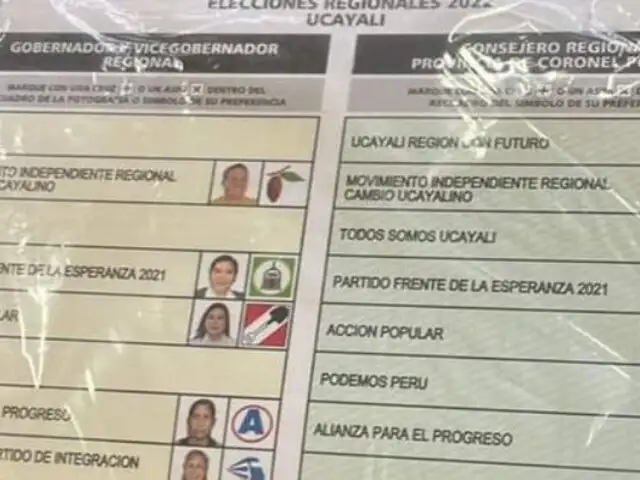 Candidato al Gobierno Regional de Ucayali pide nulidad de elecciones porque su nombre no figura en la cédula