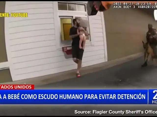 EEUU: Hombre usa a su bebé como escudo humano para no ser detenido