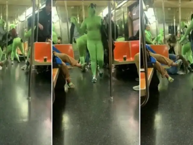 Ataque en metro de Nueva York: mujeres disfrazadas de extraterrestres agreden pasajeras