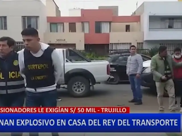 Trujillo: extorsionadores detonan explosivo en la casa de un empresario de transportes