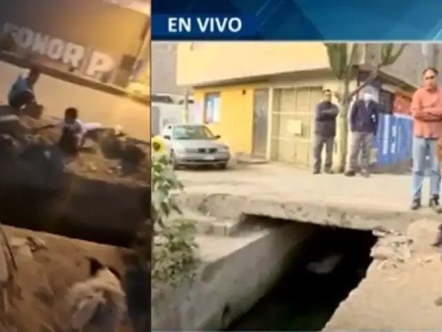 Peligrosa zanja: vecinos de Santa Anita piden tapar acequia donde han caído cinco niños