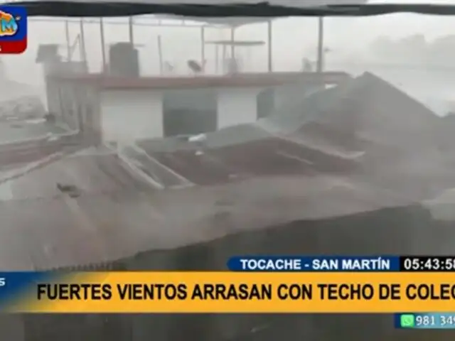 Pánico en San Martín: fuertes vientos arrasaron con techos de casas y colegios