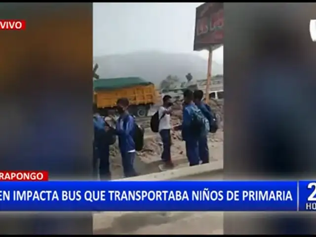 Carapongo: Tren impacta contra bus que transportaba niños de primaria