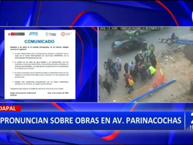 Sedapal se pronuncia tras accidente en obras de la avenida Parinacochas