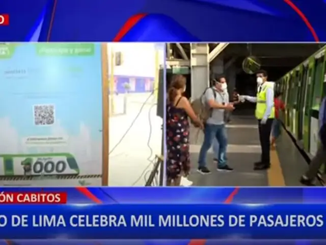Metro de Lima festeja tras alcanzar los mil millones de pasajeros
