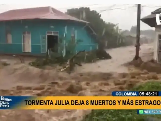 Colombia: ocho muertos y más de 4 900 familias afectadas deja tormenta tropical Julia