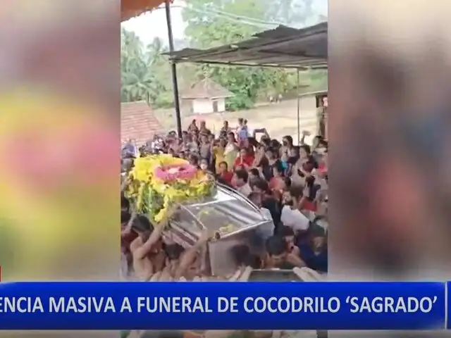 India: cientos de personas acudieron al funeral de un cocodrilo “divino”