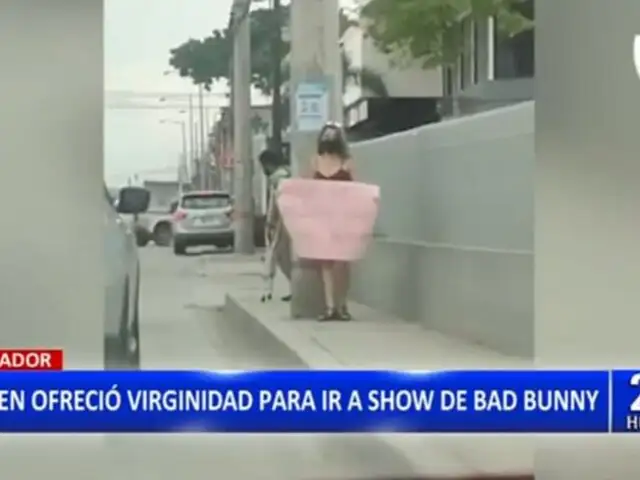 Ecuador: Joven de 18 años ofrece su virginidad para ir a concierto de Bad Bunny