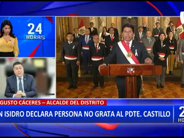 Cáceres, alcalde de San Isidro: “Le pedimos al presidente de la República que renuncie”