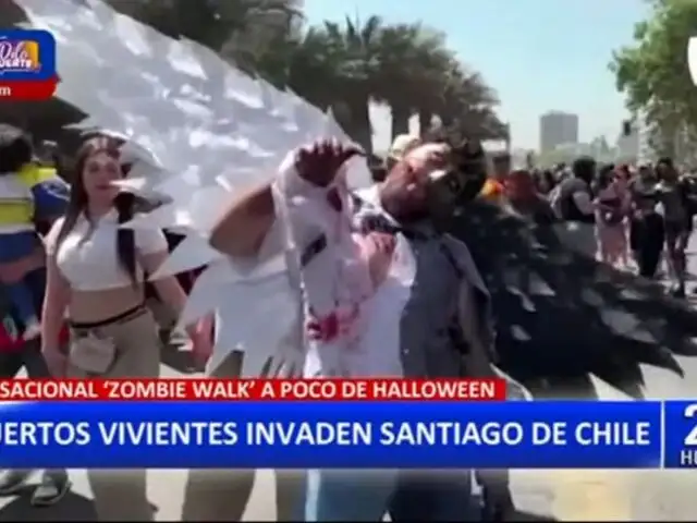 Locura por "Zombie Walk" en Chile: Cientos de disfrazados invaden las calles de Santiago