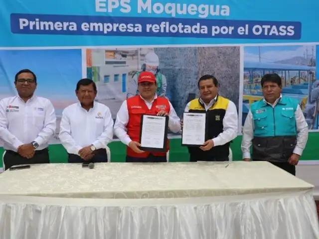 Ministerio de Vivienda entrega empresa de saneamiento de Moquegua reflotada por Otass