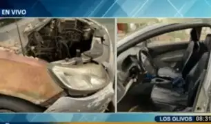 Los Olivos: acusa a expareja de desmantelar su auto y dejarlo inservible