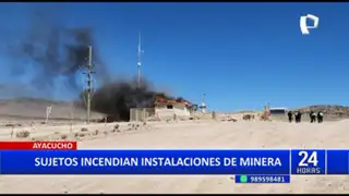 Ayacucho: Ciudadanos incendian almacén y garita de ingreso a minera