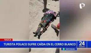 Nazca: Turista polaco sufre caída en duna Cerro Blanco