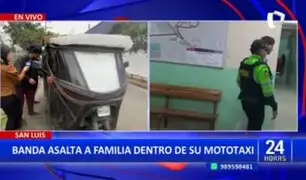 San Luis: Delincuentes asaltan a familia dentro de mototaxi