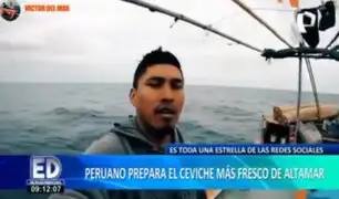 ‘Victor del Mar’ causa furor en redes: pescador peruano prepara el ceviche más fresco en alta mar