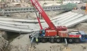 Puente Lurín: dos obreros quedan heridos tras desplome de las estructuras