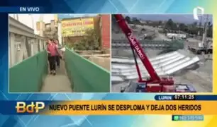Estructuras del puente Lurín se desploman: vecinos tienen problemas para movilizarse
