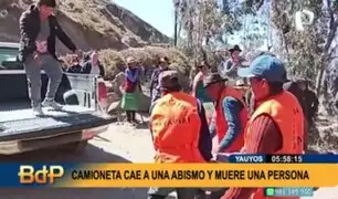 Yauyos: un muerto y tres heridos tras caída de camioneta a abismo