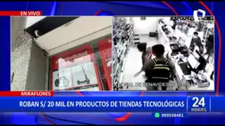 Miraflores: Delincuentes roban S/ 20 000 de conocida tienda tecnológica