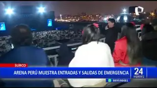 Surco: Arena Perú presenta nuevas entradas y salidas de emergencia para conciertos
