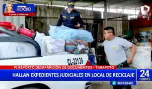 Tarapoto: cientos de expedientes judiciales del PJ fueron encontrados en local de reciclaje
